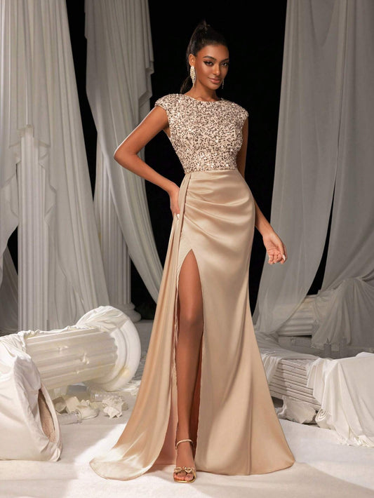 Robe de soirée mariage paillette